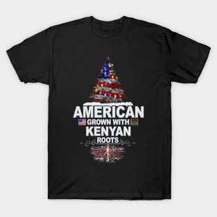 Christmas Tree  American Grown With Kenyan Roots - Gift for Kenyan From Kenya T-Shirt